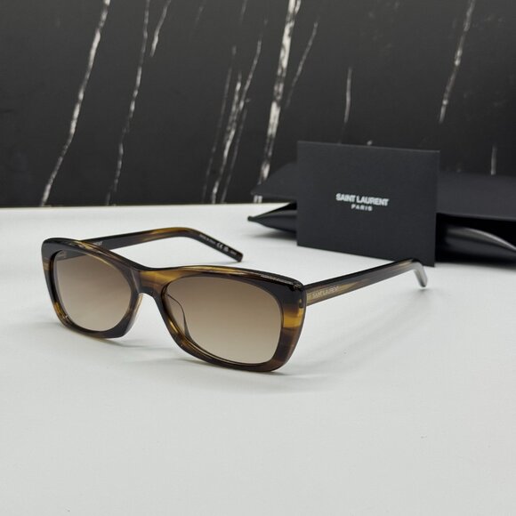 NEW SAINT LAURENT SL613 004 SUNGLASSES WOMEN HAVANA EYEWEAR SL 613 004 - Picture 1 of 10